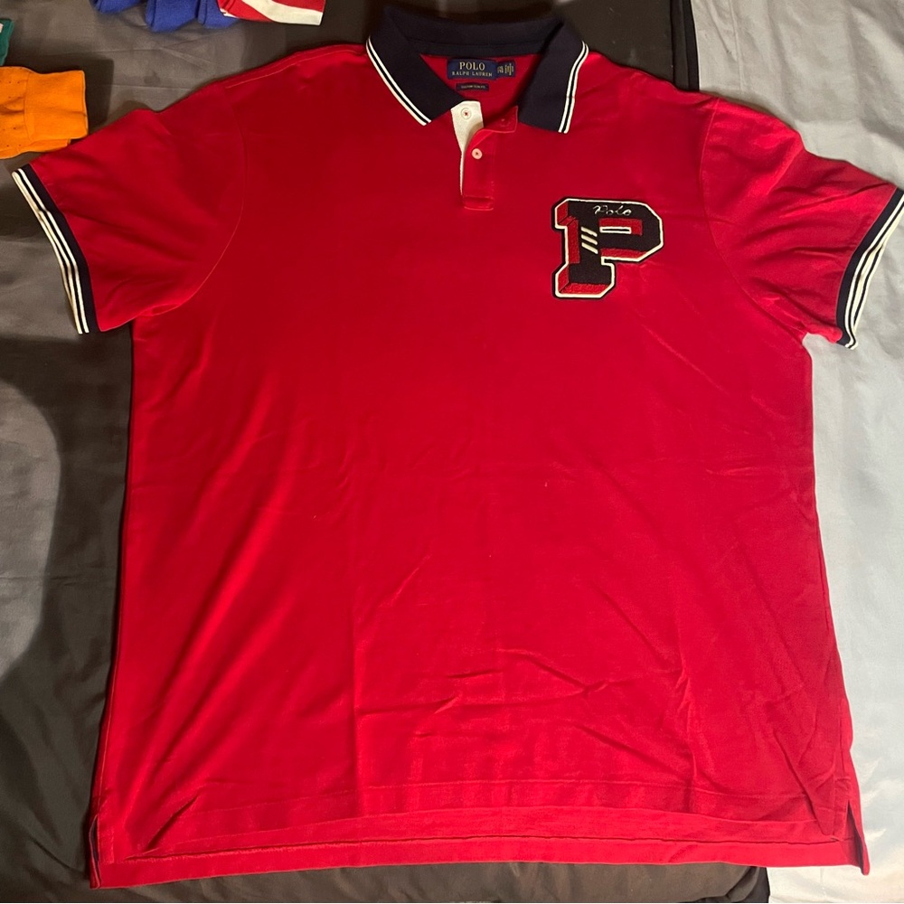 Polo Ralph Lauren Rugby Polo Shirt. POLO NEW YORK  Spell Out On Back